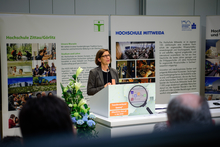Prof. Gesine Grande, Rektorin der HTWK Leipzig und Gastgeberin der Auftaktveranstaltung
