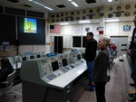 Prof. Merényi (vorn) - WSOM-conference chair - im historischen Apollo-Mission-Control-Room am Johnson-Space-Center