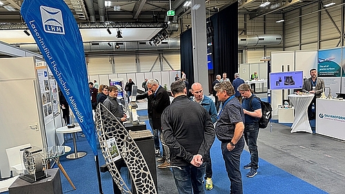 Messestand des Laserinstitut Hochschule Mittweida