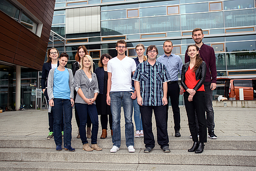 Ein starkes Team für Merseburg: 1. Reihe v.l.n.r.: Marie Heuschkel, Sarah Uhlig, Sebastian Kraft, Gabriel Kind, Stefanie Walter, 2. Reihe v.l.n.r.: Karola Köpferl, Elisa Israel, Saskia Jeraufke, Rebecca Prause, Sebastian Büttner, Christopher M. Brinkma