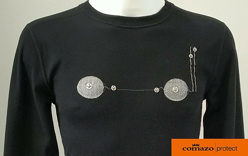 Integrierte Sensorik im Shirt