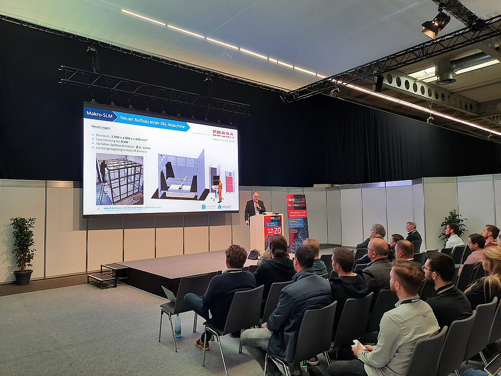 Vortrag von Martin Erler vom Laserinstitut Hochschule Mittweida auf der 3D Printing Conference.