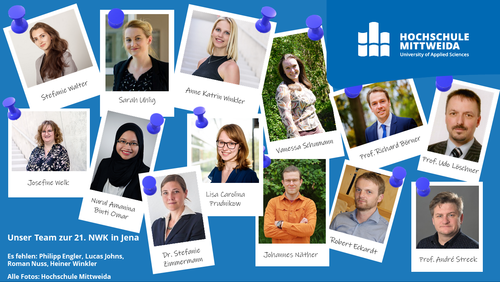 Unser Team zur NWK 2021 Fotocollage mit den Portraitbildern der Teilnehmenden zur NWK 2021 von der Hochschule Mittweida